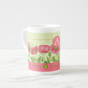 Blume der Geburt und August Knochen China Tasse