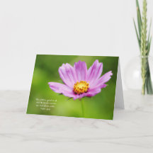 Blume der Glaube Rosa Blume und Schriftenkarte