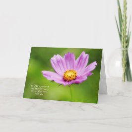 Blume der Glaube Rosa Blume und Schriftenkarte Karte
