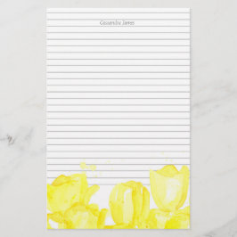 Blume der grauen gelben Tulpe Briefpapier