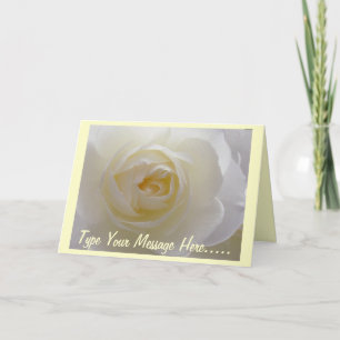 Blume der Grußkarte der weißen Blume Rose Dankeskarte