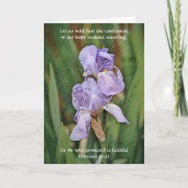 Blume der Hebräer des Glaubens 10:23 Note Card Karte