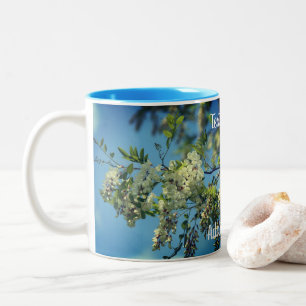 Blume der Heimat blüht Personalisiert Zweifarbige Tasse