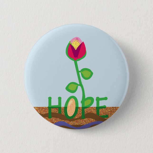 Blume der Hoffnung aus Samen Button (Vorderseite)