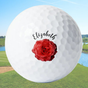 Blume der hübschen rote Rose individuelle Name Golfball