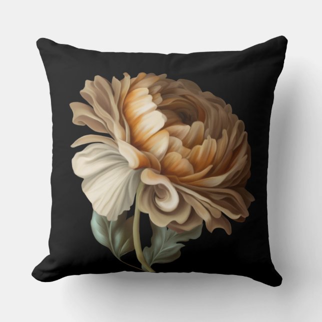 Blume der klassischen Malerei aus der alten Welt Kissen (Vorderseite)