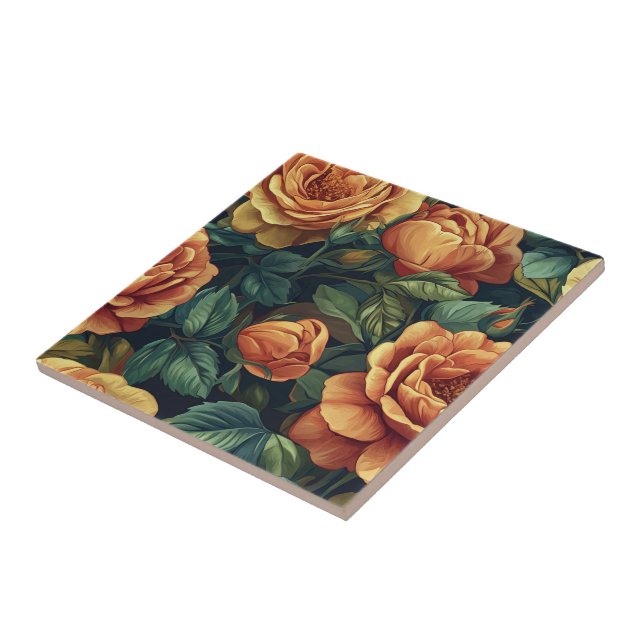 Blume der klassischen Rose für Wohnräume Fliese (Seite)