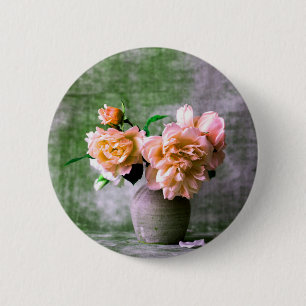Blume der Koralle in Grauvase Pink Orange Button