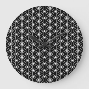 Blume der Leben-heiligen Geometrie Große Wanduhr