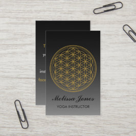 Blume der Leben Symbol-Yoga-Geschäfts-Karte Visitenkarte
