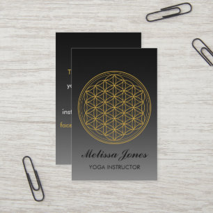 Blume der Leben Symbol-Yoga-Geschäfts-Karte Visitenkarte