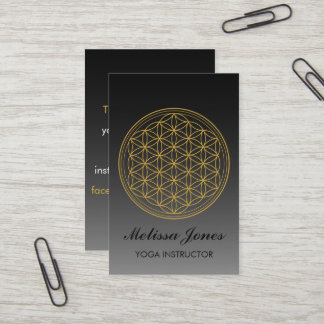 Blume der Leben Symbol-Yoga-Geschäfts-Karte Visitenkarte