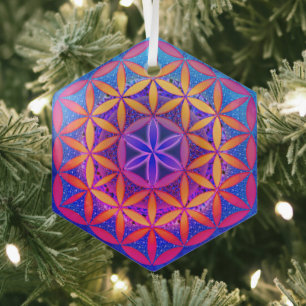 Blume der Lebensverzierung Ornament Aus Glas