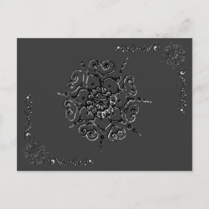 Blume der Liebe (Henna) (Silber/Effekt) Postkarte