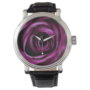 Blume der lila Rose Armbanduhr