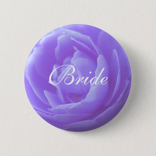 Blume der lila Rose Button (Vorderseite)