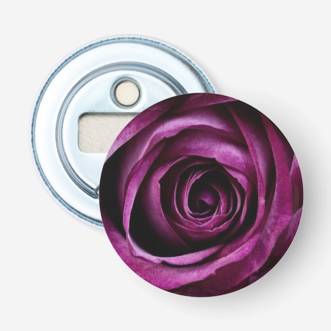 Blume der lila Rose Flaschenöffner (Vorderseite)