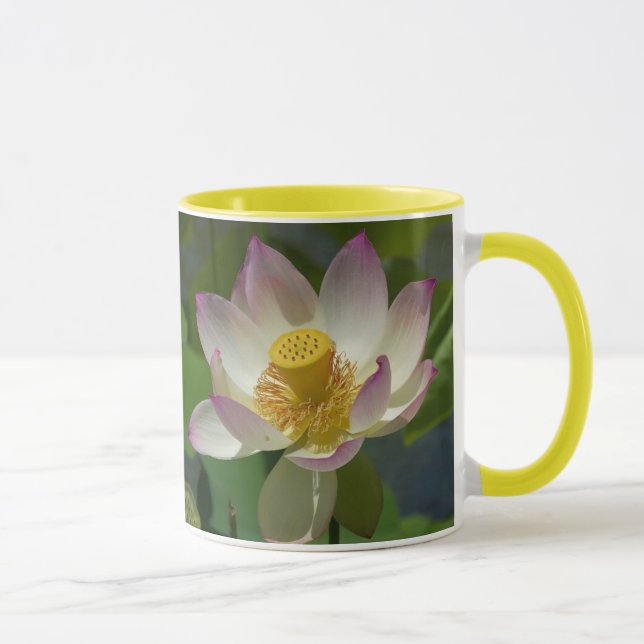 Blume der Lilie auf der Tasse (Rechts)
