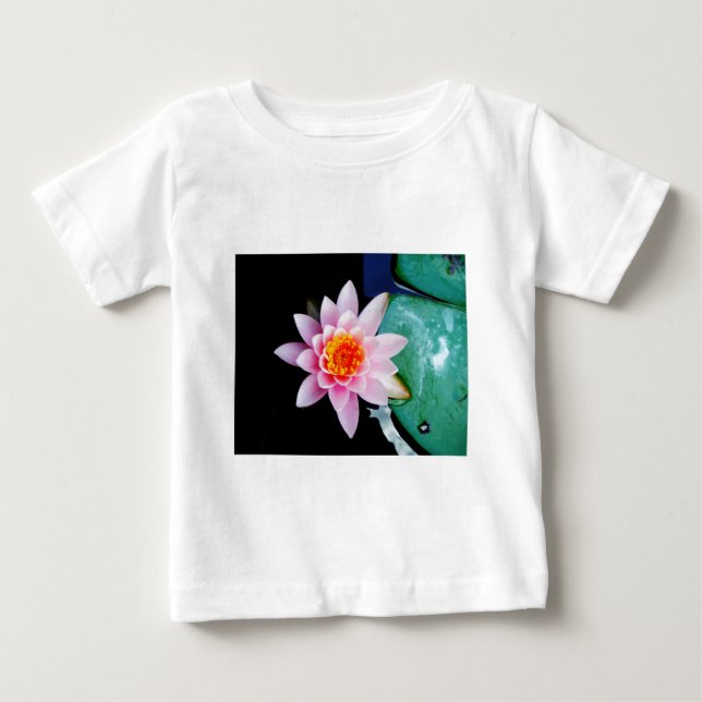 Blume der Lilie (Pink und Orange) Baby T-shirt (Vorderseite)