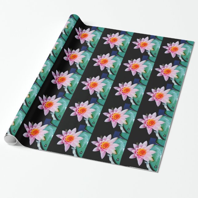 Blume der Lilie (Pink und Orange) Geschenkpapier (Ungerollt)