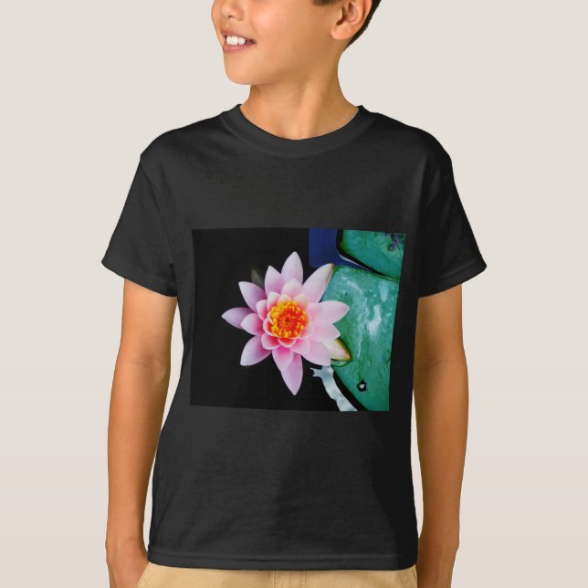 Blume der Lilie (Pink und Orange) T-Shirt (Vorderseite)