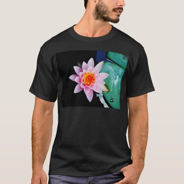 Blume der Lilie (Pink und Orange) T-Shirt (Vorderseite)