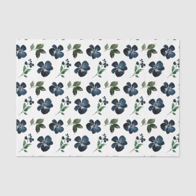 Blume der Marine mit grünen Blätter Seidenpapier (Vorderseite)