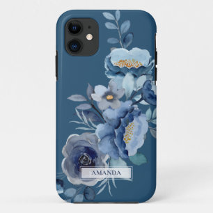 Blume der Marine Personalisierter Name Case-Mate iPhone Hülle