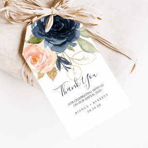 Blume der Marine   Weißes Dankeschön für Ihre Unte Geschenkanhänger