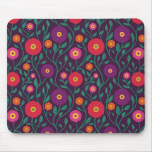 Blume der Mitte des Jahrhunderts Garten-Girlande Mousepad