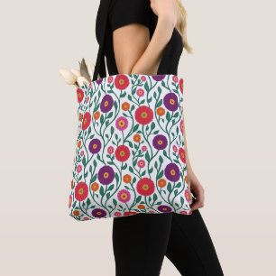 Blume der Mitte des Jahrhunderts   Weiße Gartengir Tasche