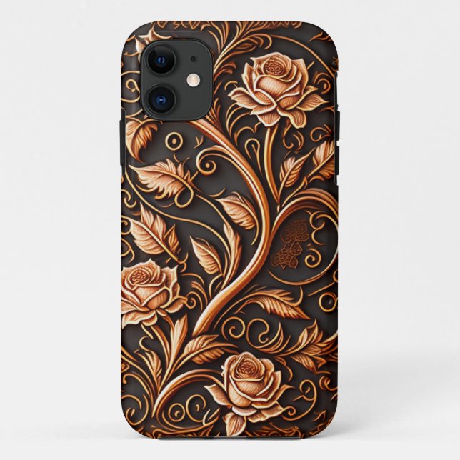 Blume der mittelalterlichen Rose Case-Mate iPhone Hülle (Rückseite)