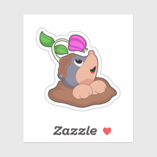 Blume der Mole Earth Aufkleber