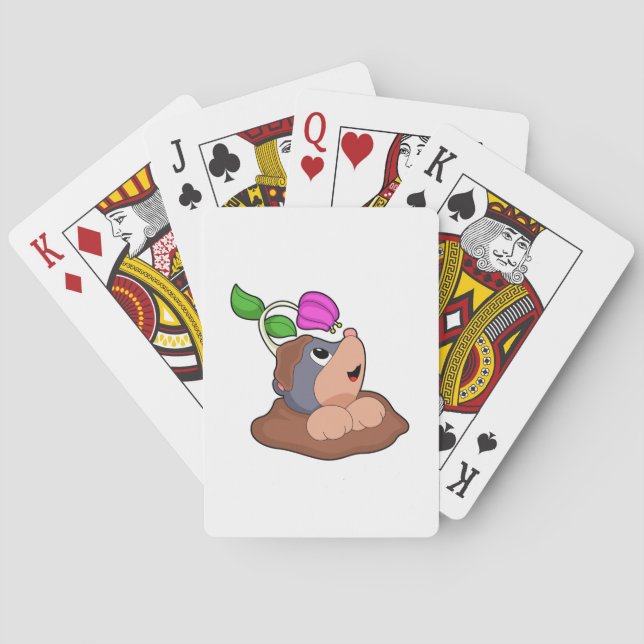 Blume der Mole Earth Spielkarten (Rückseite)