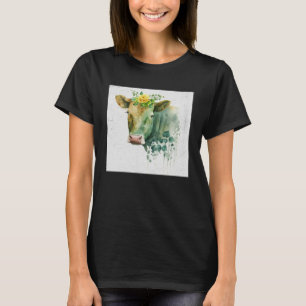 Blume der niedlichen Kuh Illustration T-Shirt