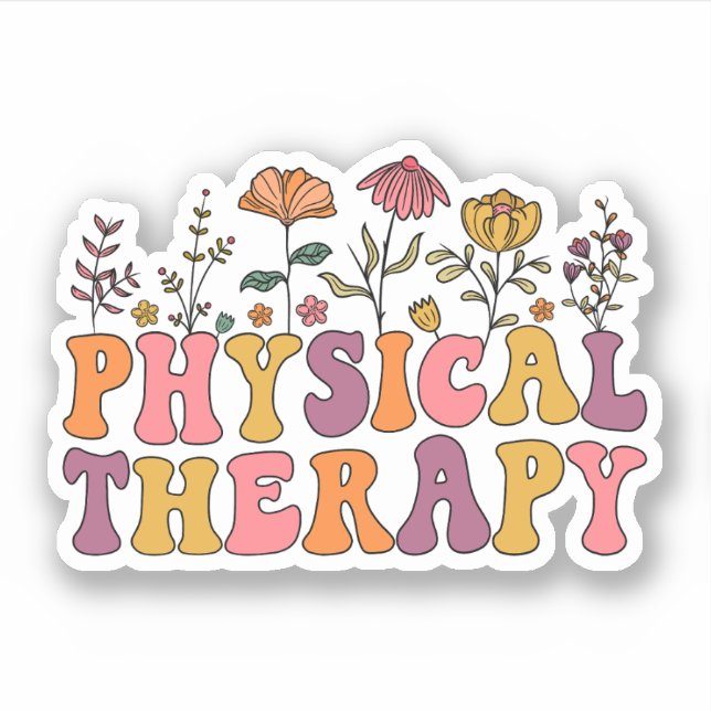 Blume der niedlichen Physikaltherapie - Physikalth Aufkleber (Vorderseite)