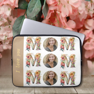 Blume der personalisierten MAMA MuttertagsFoto Laptopschutzhülle