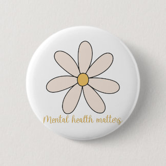 Blume der psychischen Gesundheit Button