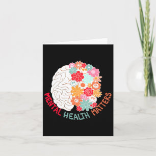 Blume der psychischen Gesundheit Hirn Selbstmordge Karte