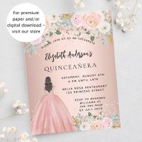 Blume der Quinceanera-Rose ziehen Einladung zum Ha