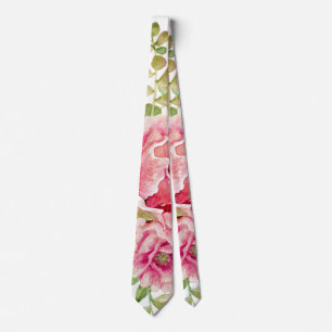 Blume der rosa Aquarellkaktus, sukkulent Krawatte