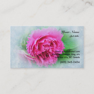 Blume der rosa Rose Visitenkarte