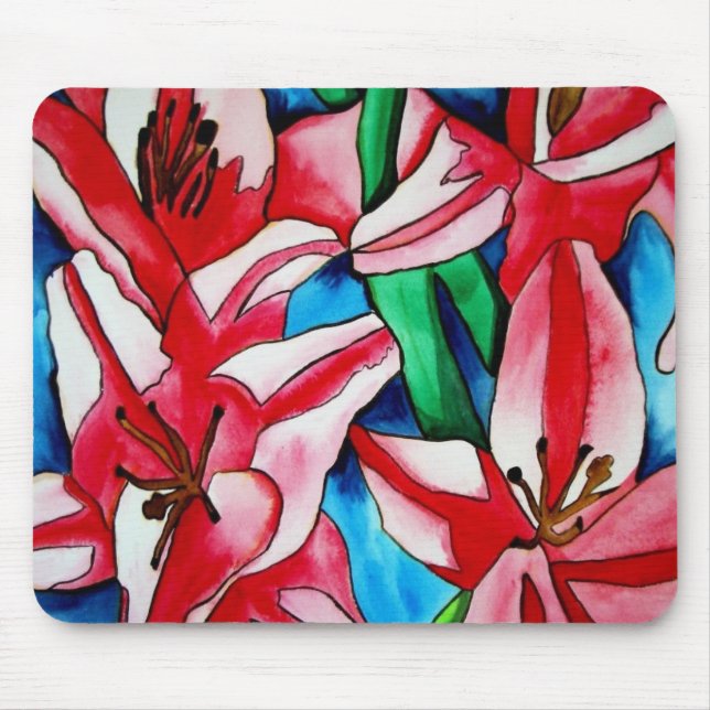 Blume der Rosa Tageslilie Mousepad (Vorne)