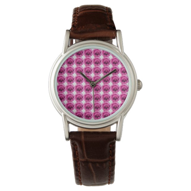 Blume der Rose Armbanduhr (Vorderseite)