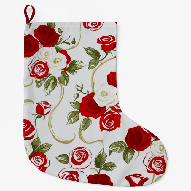 Blume der Rose Großer Weihnachtsstrumpf (Vorderseite)