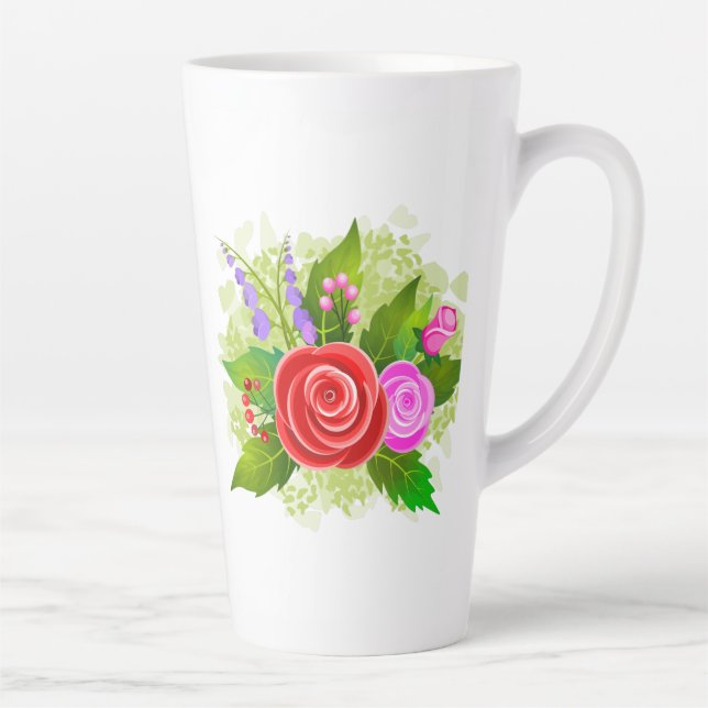 Blume der Rose Milchtasse (Rechts)