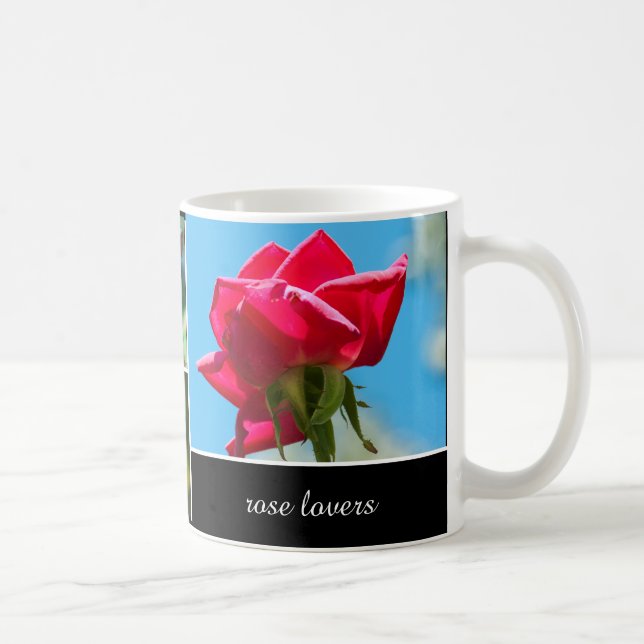Blume der Rose - personalisiert Kaffeetasse (Rechts)
