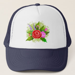 Blume der Rose Truckerkappe