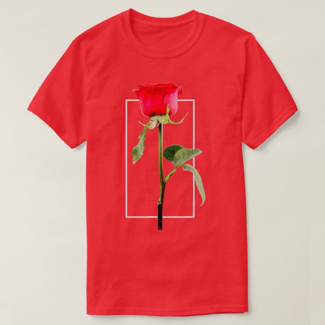 Blume der rote Rose (2) T-Shirt (Design vorne)