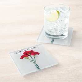 Blume der roten Narbe Glasuntersetzer